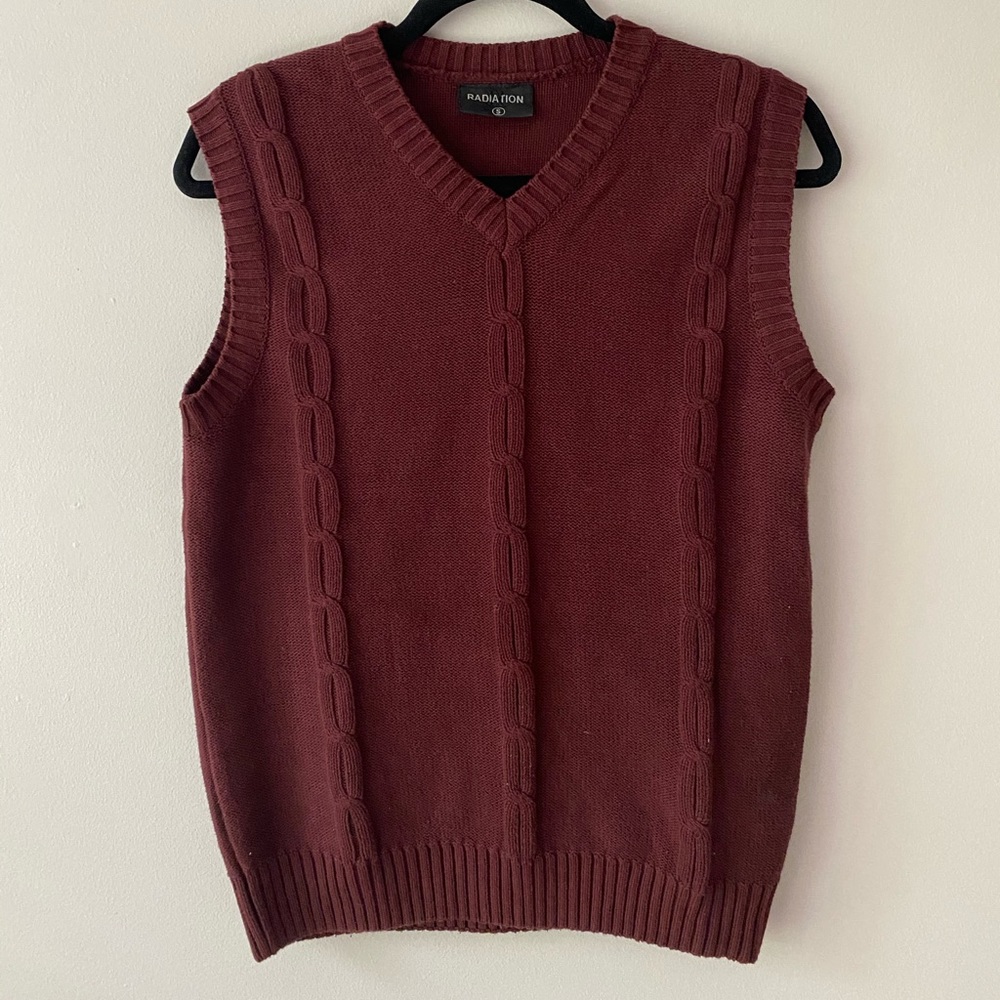 Maroon/Red Vest Sweater